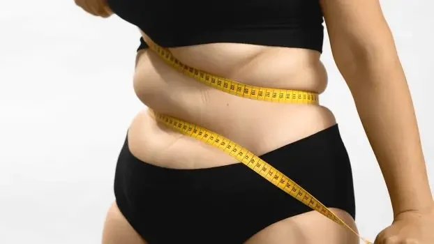 woman has a belly fat searching for best supplement for perimenopause belly fat