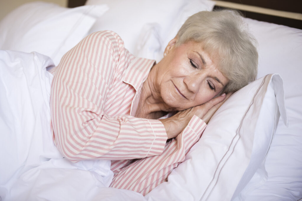 menopausal woman resting during night