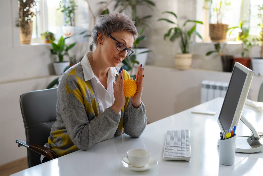 Woman in her late  40s in a very calm mood  after using  one of the best  NAD supplement capsule 